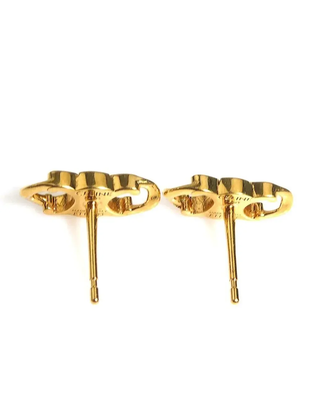 Auth Celine Triomphe Pierce Earrings #302817C37B